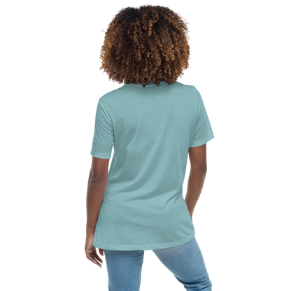 Michigan Upper Peninsula T-Shirt (w/ Azure UP Outline) | Women's Relaxed Fit