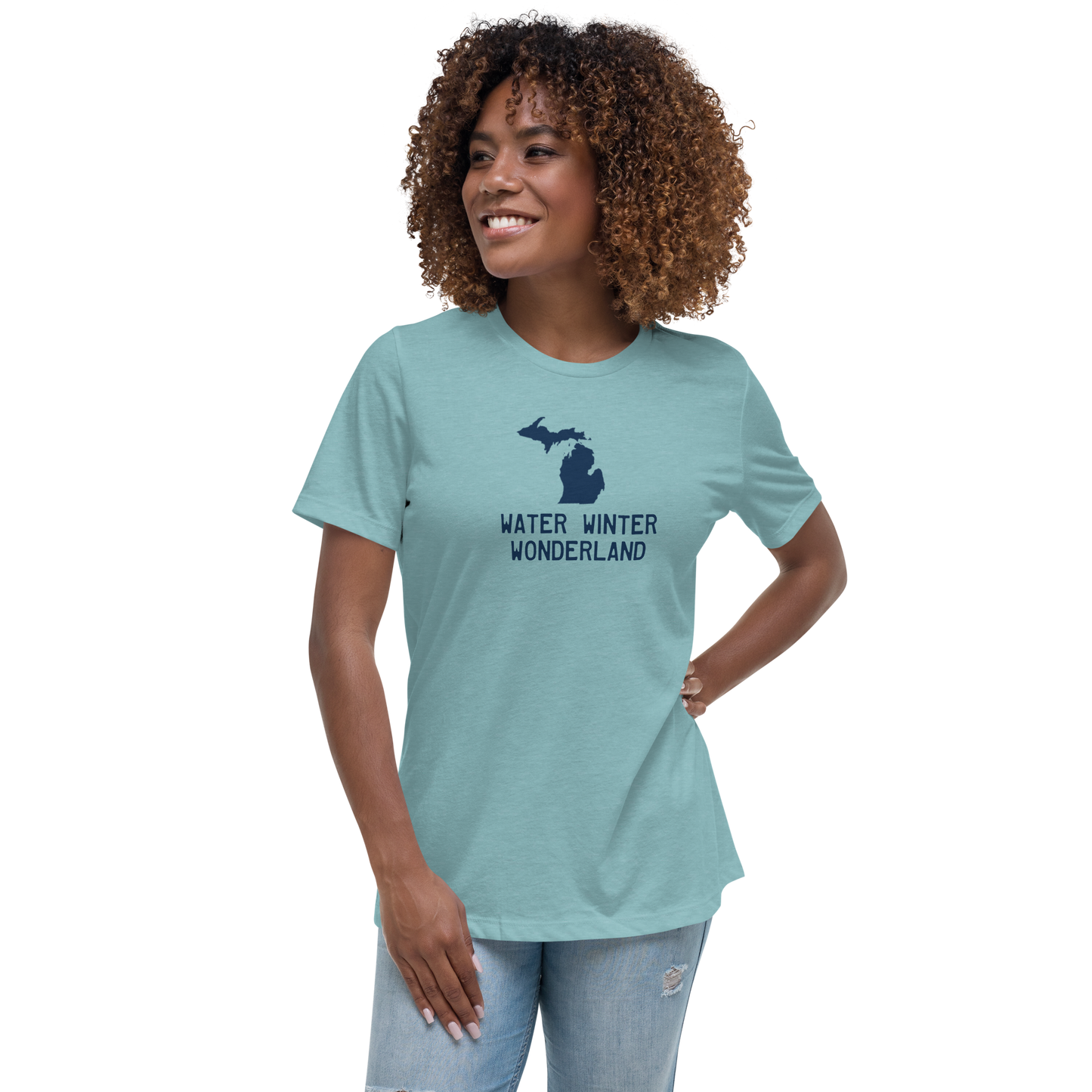 'Winter Water Wonderland' Michigan T-Shirt | Women's Relaxed Fit