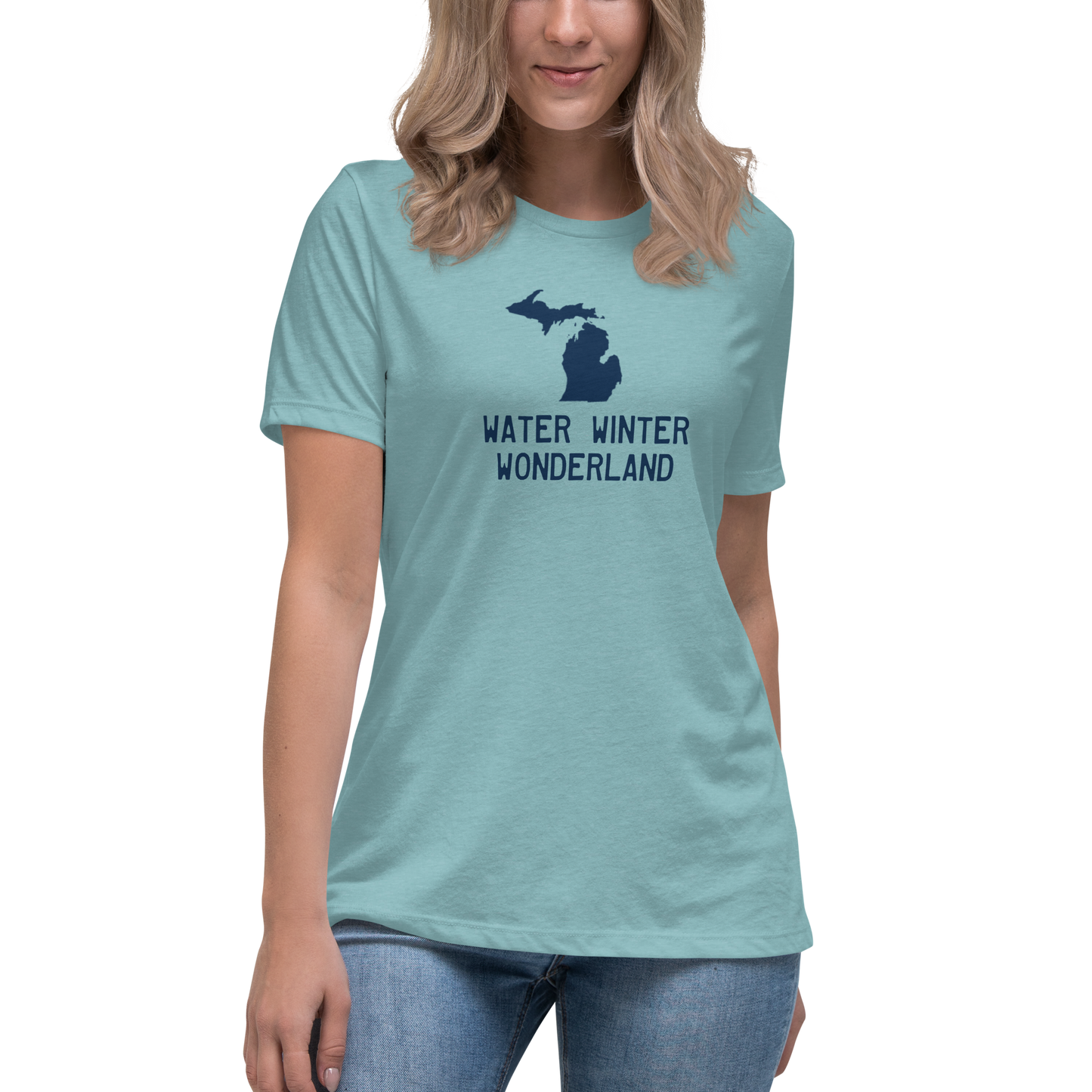 'Winter Water Wonderland' Michigan T-Shirt | Women's Relaxed Fit