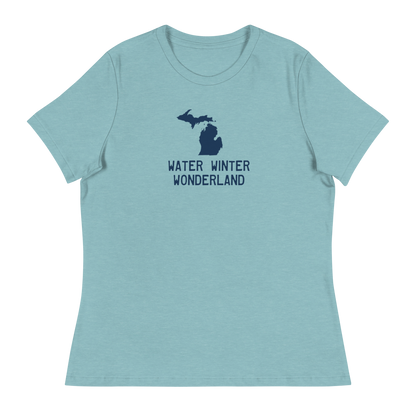 'Winter Water Wonderland' Michigan T-Shirt | Women's Relaxed Fit