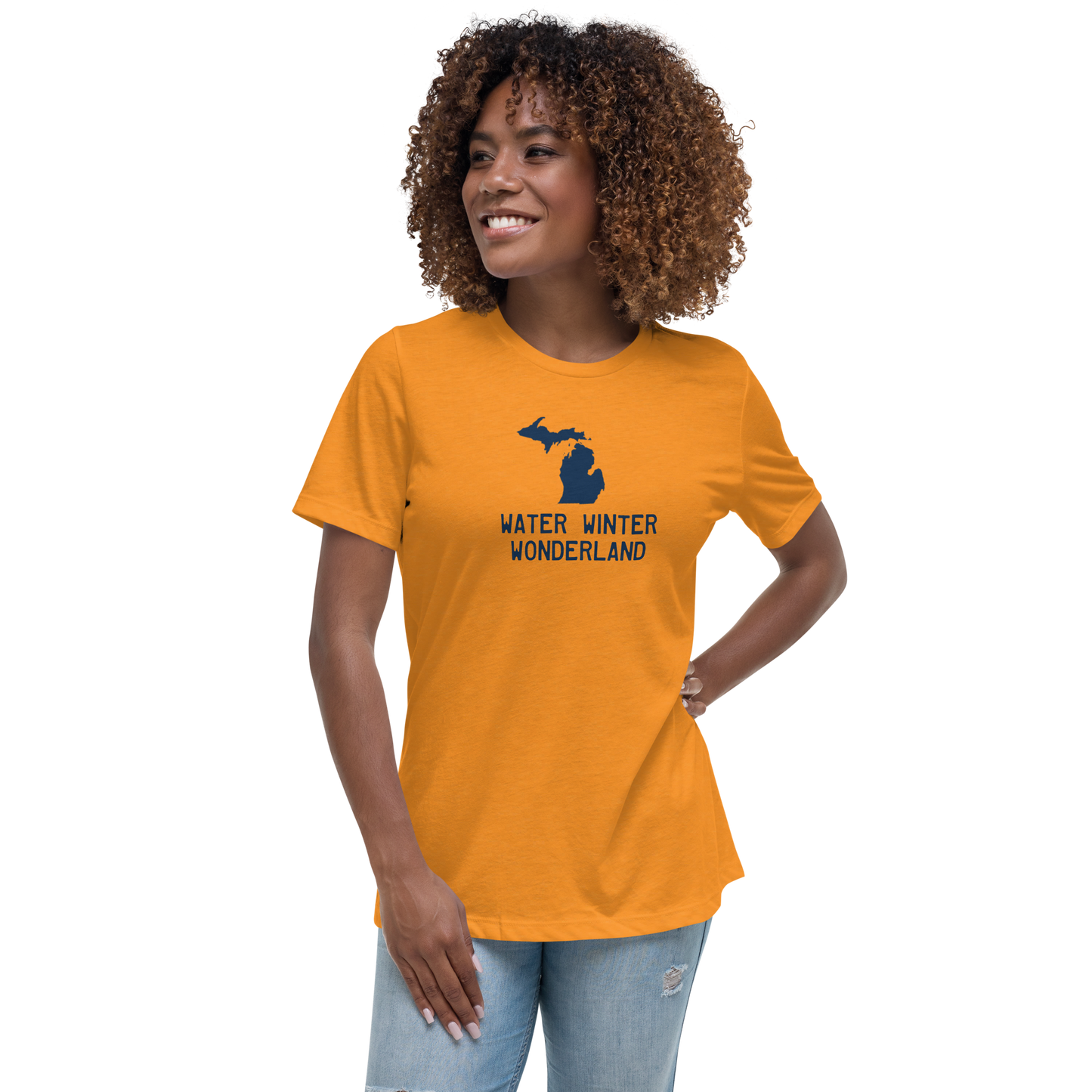 'Winter Water Wonderland' Michigan T-Shirt | Women's Relaxed Fit