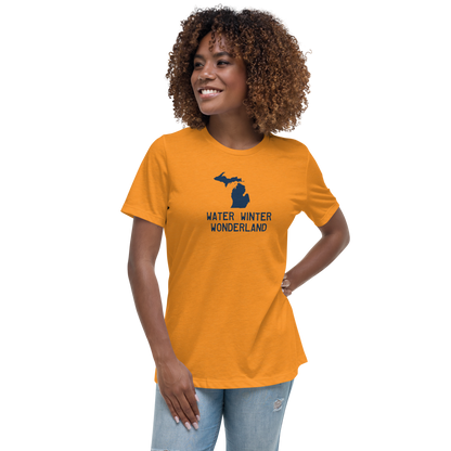 'Winter Water Wonderland' Michigan T-Shirt | Women's Relaxed Fit