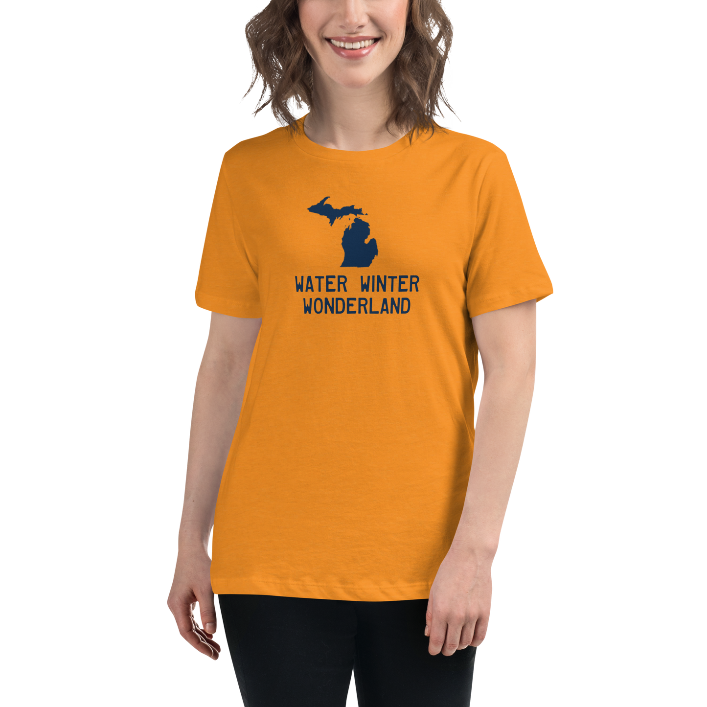 'Winter Water Wonderland' Michigan T-Shirt | Women's Relaxed Fit