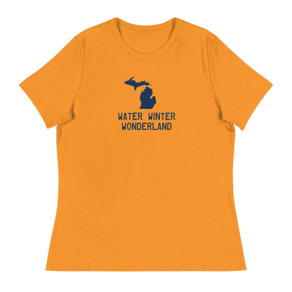 'Winter Water Wonderland' Michigan T-Shirt | Women's Relaxed Fit