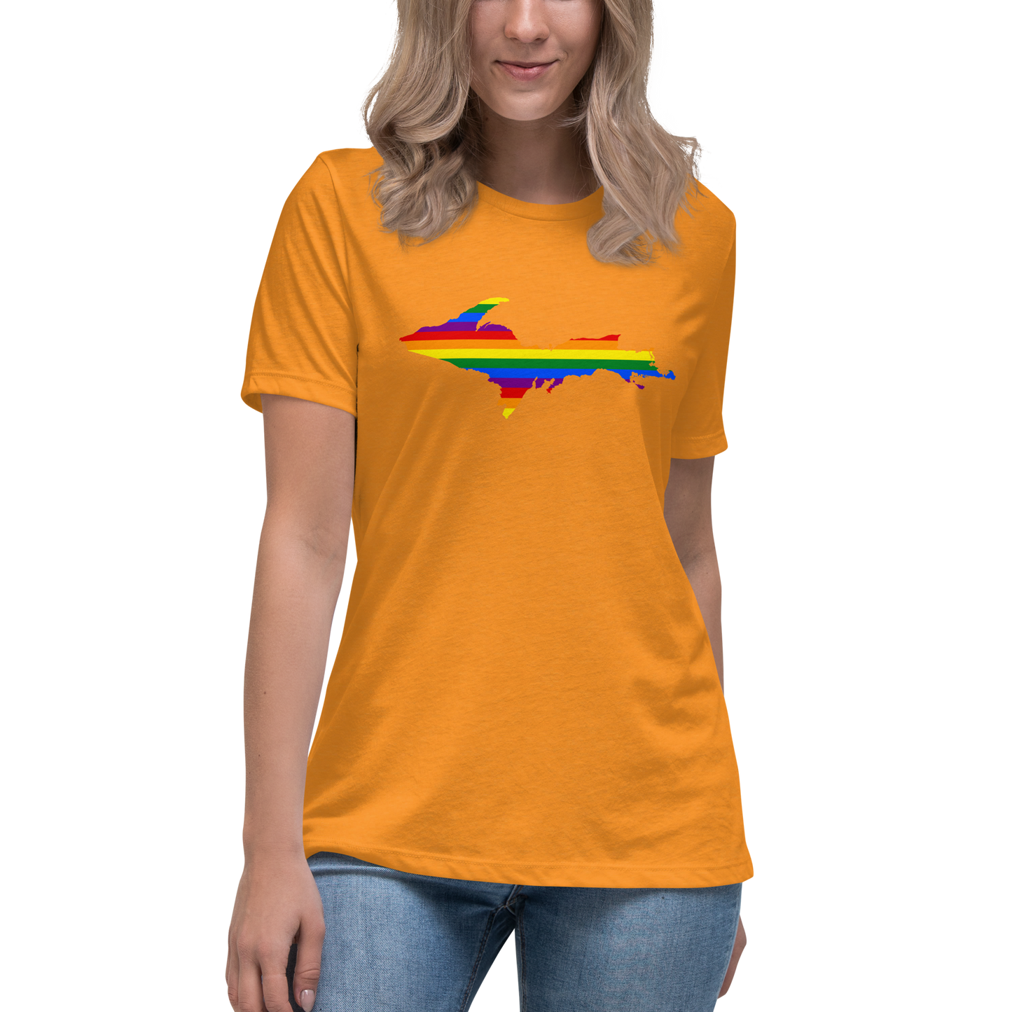 Michigan Upper Peninsula T-Shirt (w/ UP Pride Outline) | Women's Relaxed Fit