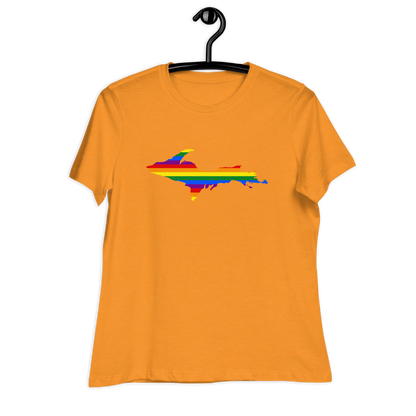 Michigan Upper Peninsula T-Shirt (w/ UP Pride Outline) | Women's Relaxed Fit