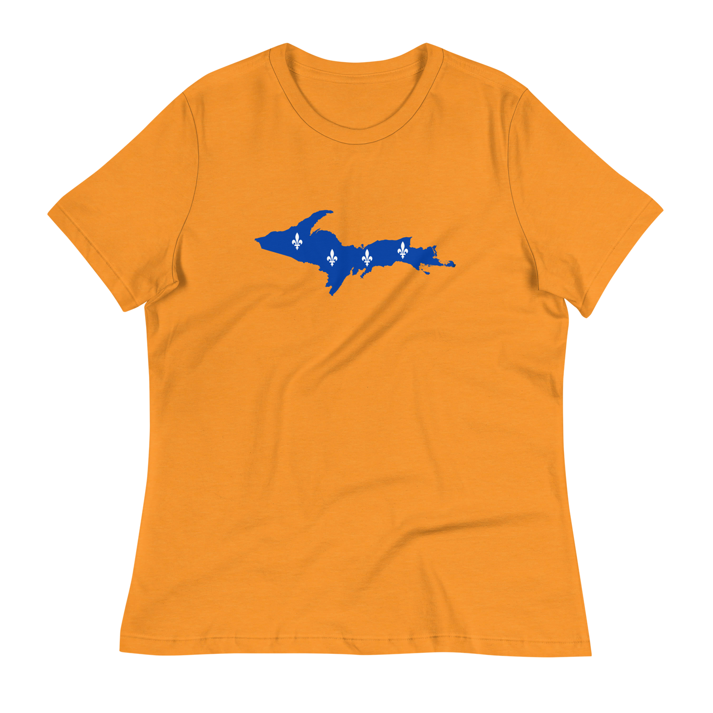 Michigan Upper Peninsula T-Shirt (w/ UP Quebec Flag Outline) | Women's Relaxed Fit