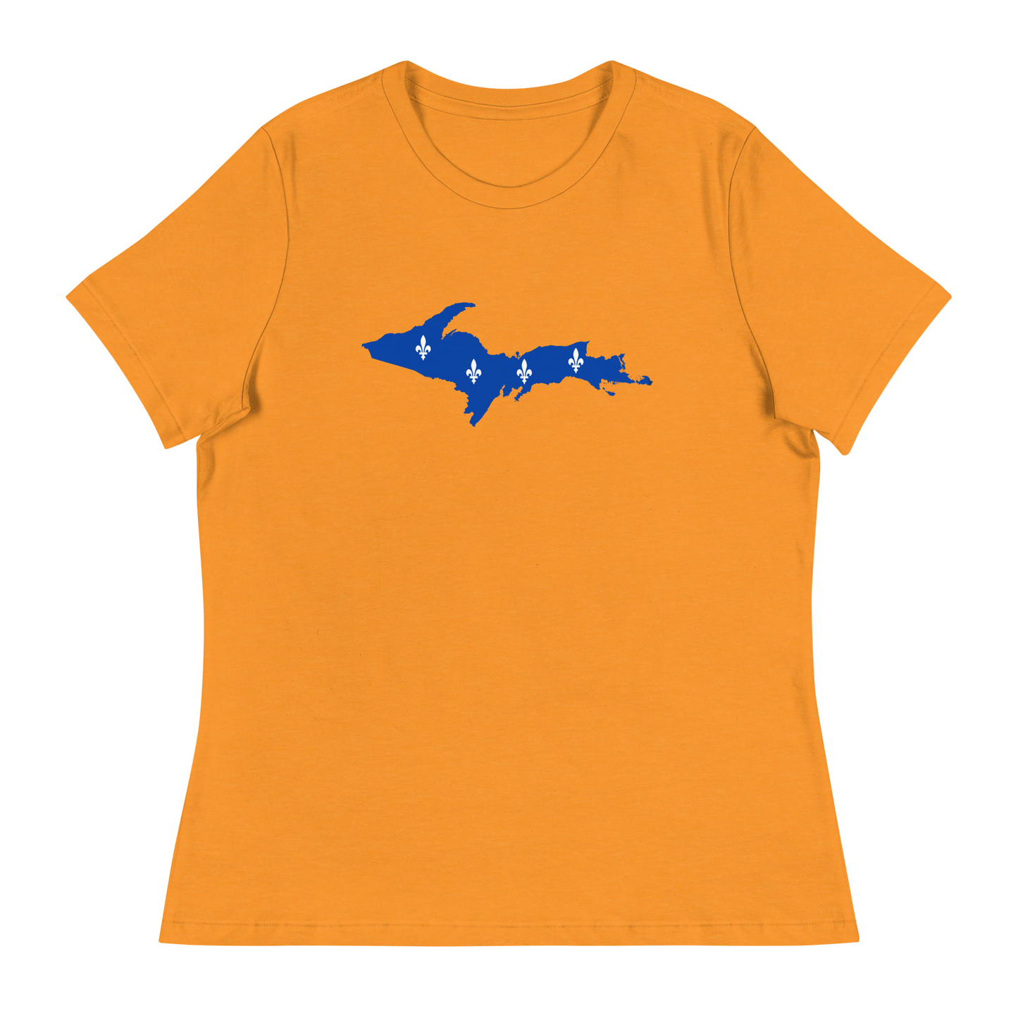 Michigan Upper Peninsula T-Shirt (w/ UP Quebec Flag Outline) | Women's Relaxed Fit