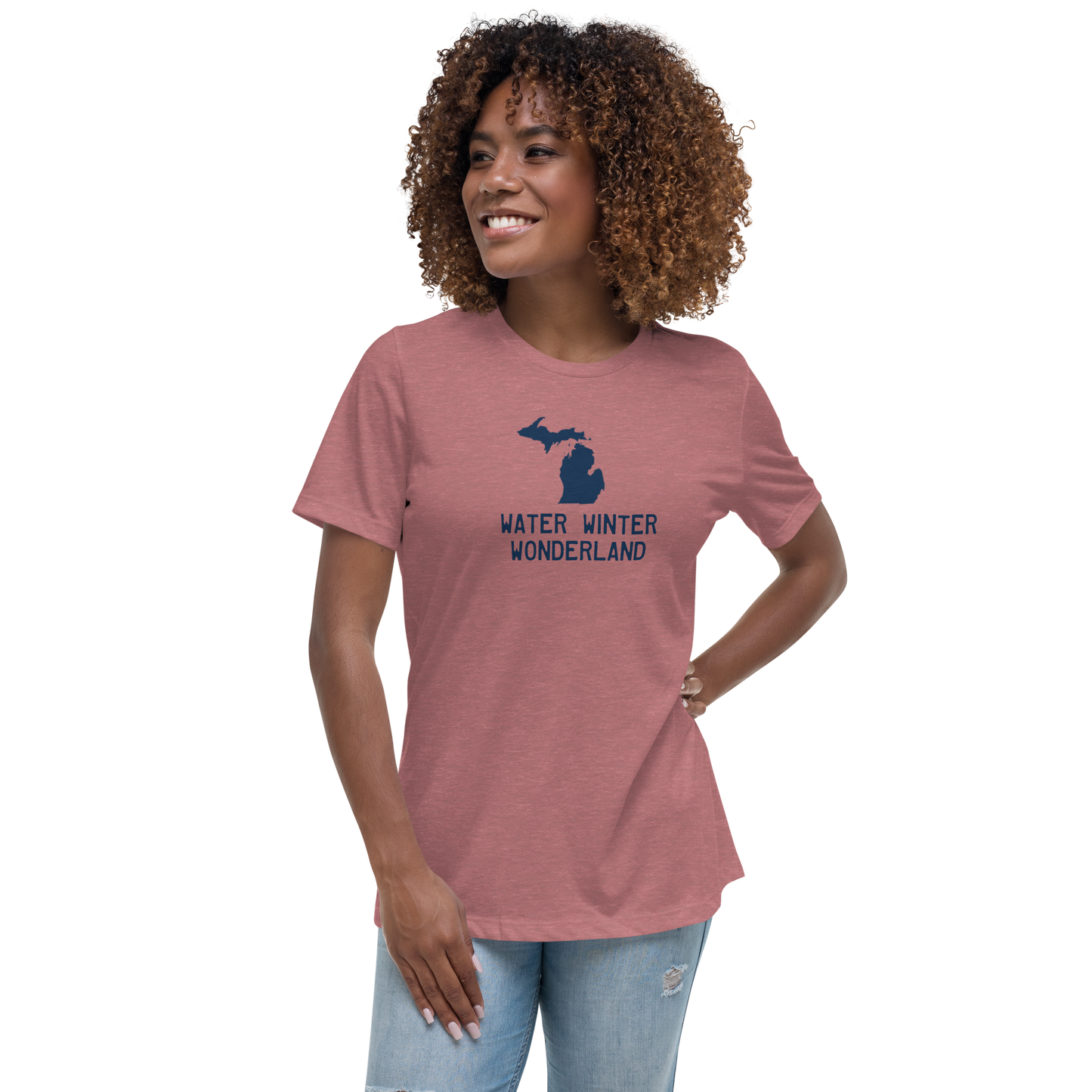 'Winter Water Wonderland' Michigan T-Shirt | Women's Relaxed Fit