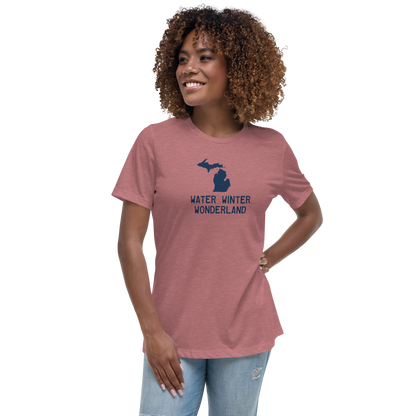 'Winter Water Wonderland' Michigan T-Shirt | Women's Relaxed Fit