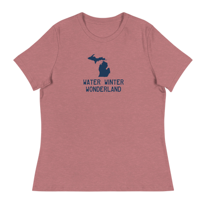 'Winter Water Wonderland' Michigan T-Shirt | Women's Relaxed Fit