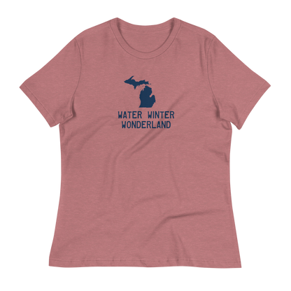 'Winter Water Wonderland' Michigan T-Shirt | Women's Relaxed Fit