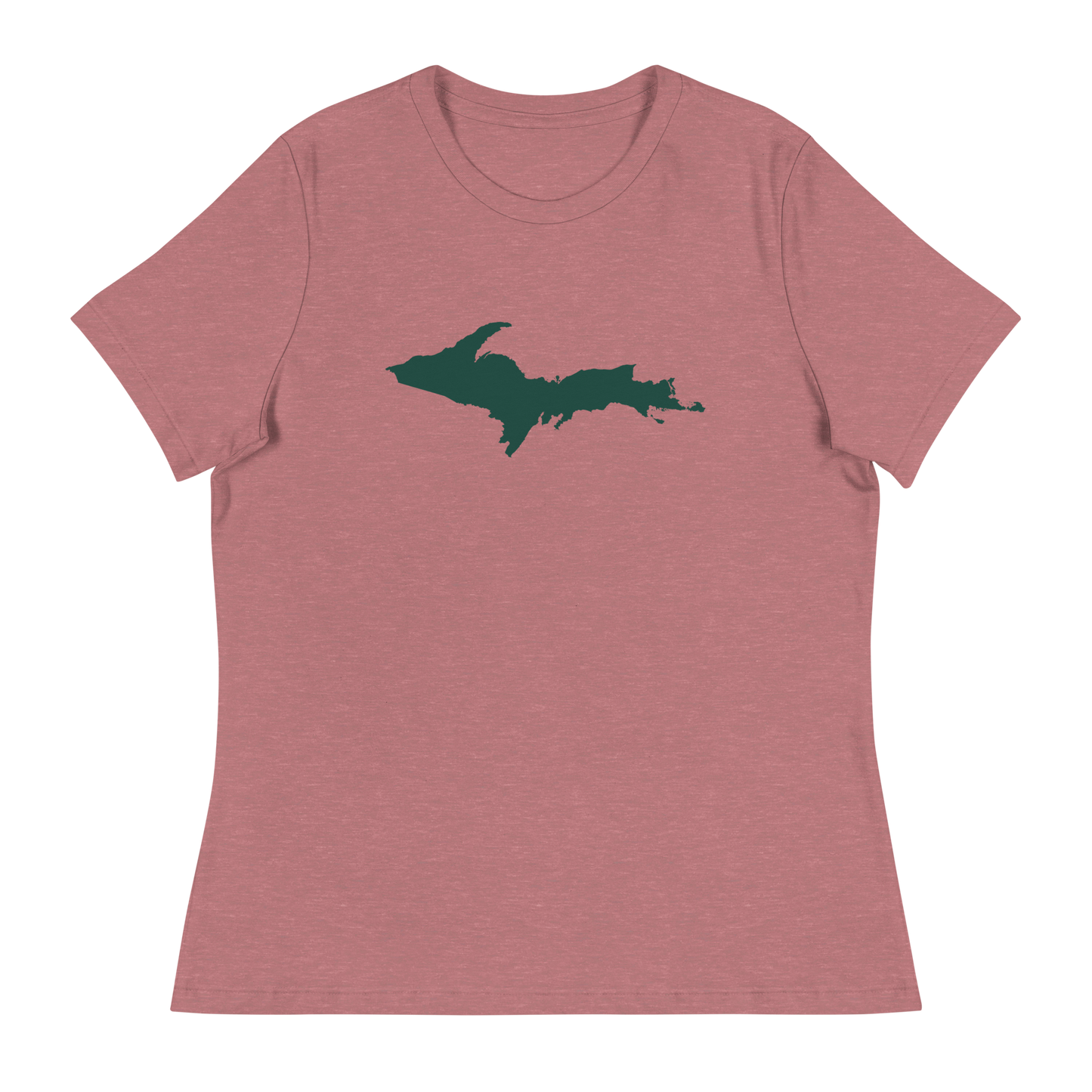 Michigan Upper Peninsula T-Shirt (w/ Green UP Outline) | Women's Relaxed Fit