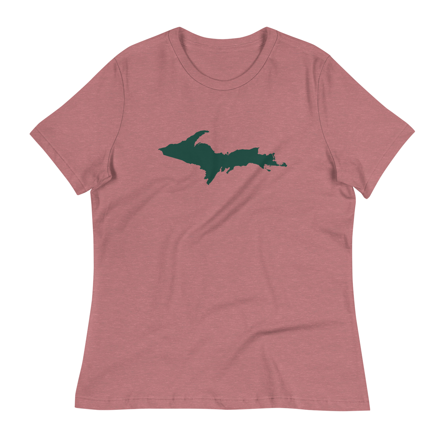 Michigan Upper Peninsula T-Shirt (w/ Green UP Outline) | Women's Relaxed Fit