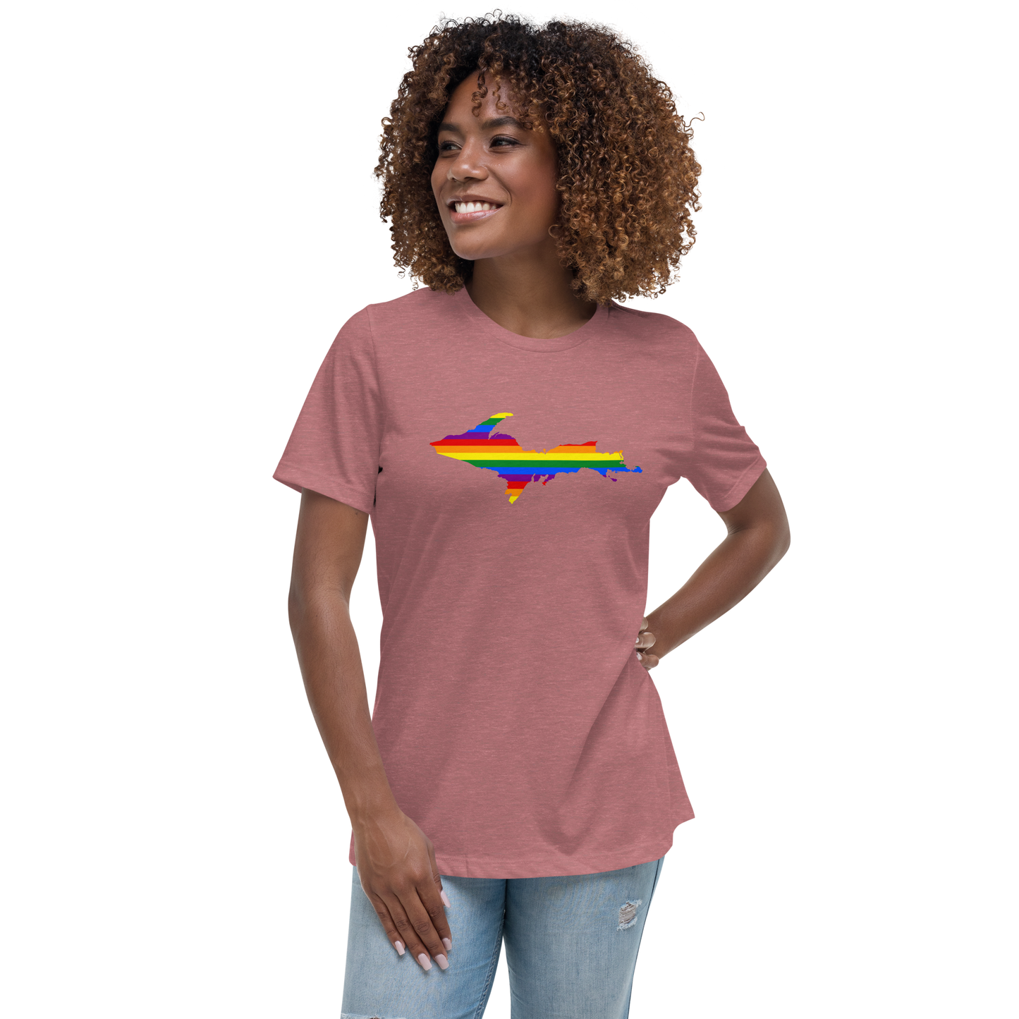 Michigan Upper Peninsula T-Shirt (w/ UP Pride Outline) | Women's Relaxed Fit