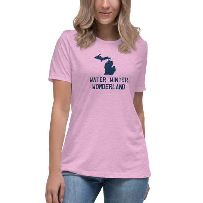 'Winter Water Wonderland' Michigan T-Shirt | Women's Relaxed Fit