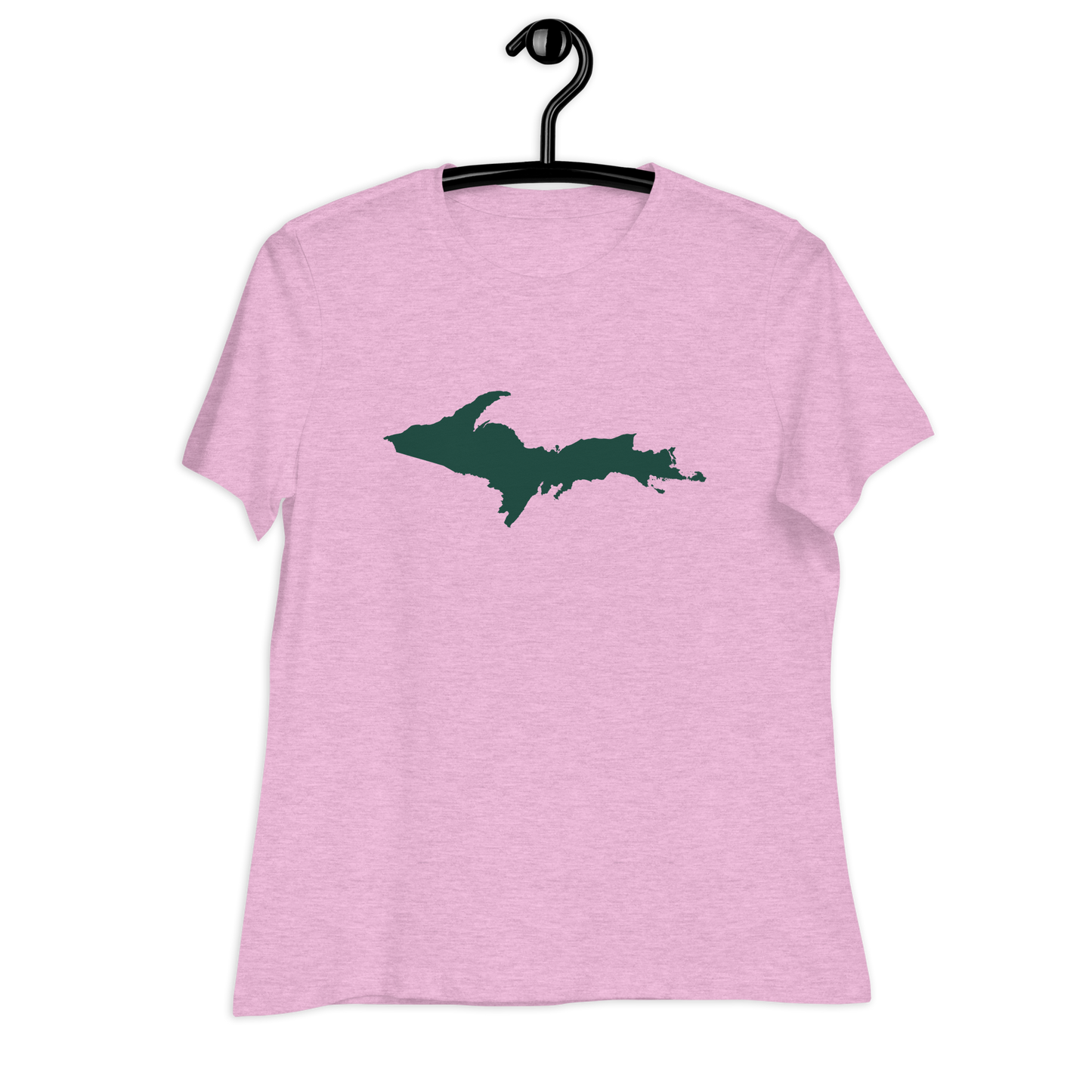 Michigan Upper Peninsula T-Shirt (w/ Green UP Outline) | Women's Relaxed Fit