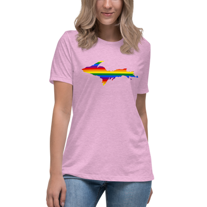 Michigan Upper Peninsula T-Shirt (w/ UP Pride Outline) | Women's Relaxed Fit