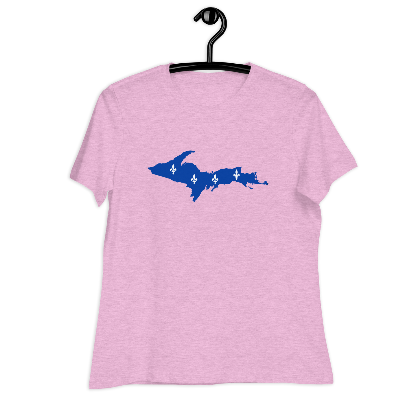 Michigan Upper Peninsula T-Shirt (w/ UP Quebec Flag Outline) | Women's Relaxed Fit