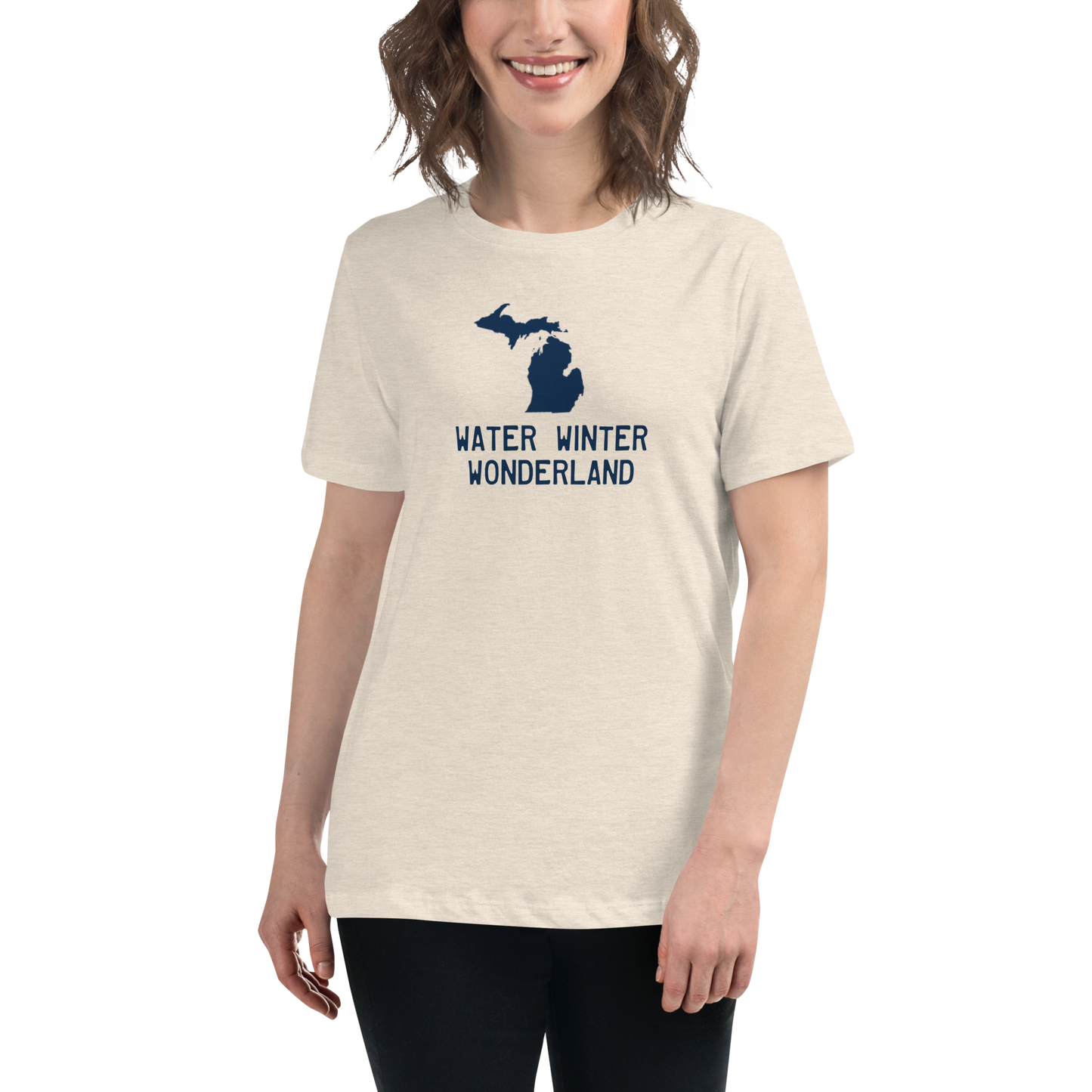 'Winter Water Wonderland' Michigan T-Shirt | Women's Relaxed Fit