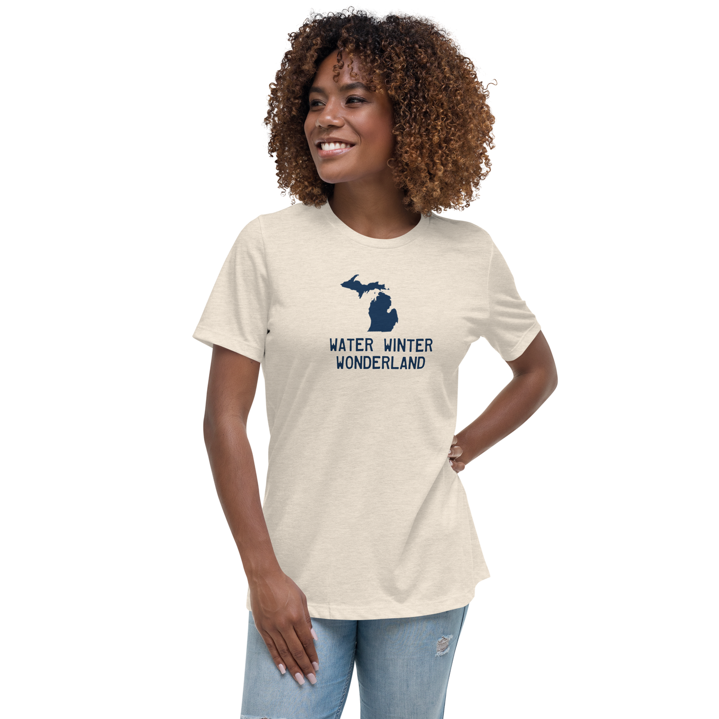 'Winter Water Wonderland' Michigan T-Shirt | Women's Relaxed Fit