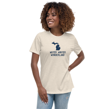 'Winter Water Wonderland' Michigan T-Shirt | Women's Relaxed Fit