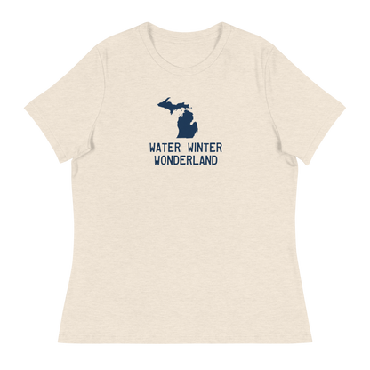 'Winter Water Wonderland' Michigan T-Shirt | Women's Relaxed Fit