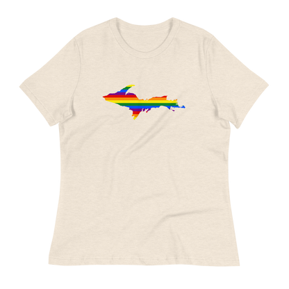 Michigan Upper Peninsula T-Shirt (w/ UP Pride Outline) | Women's Relaxed Fit