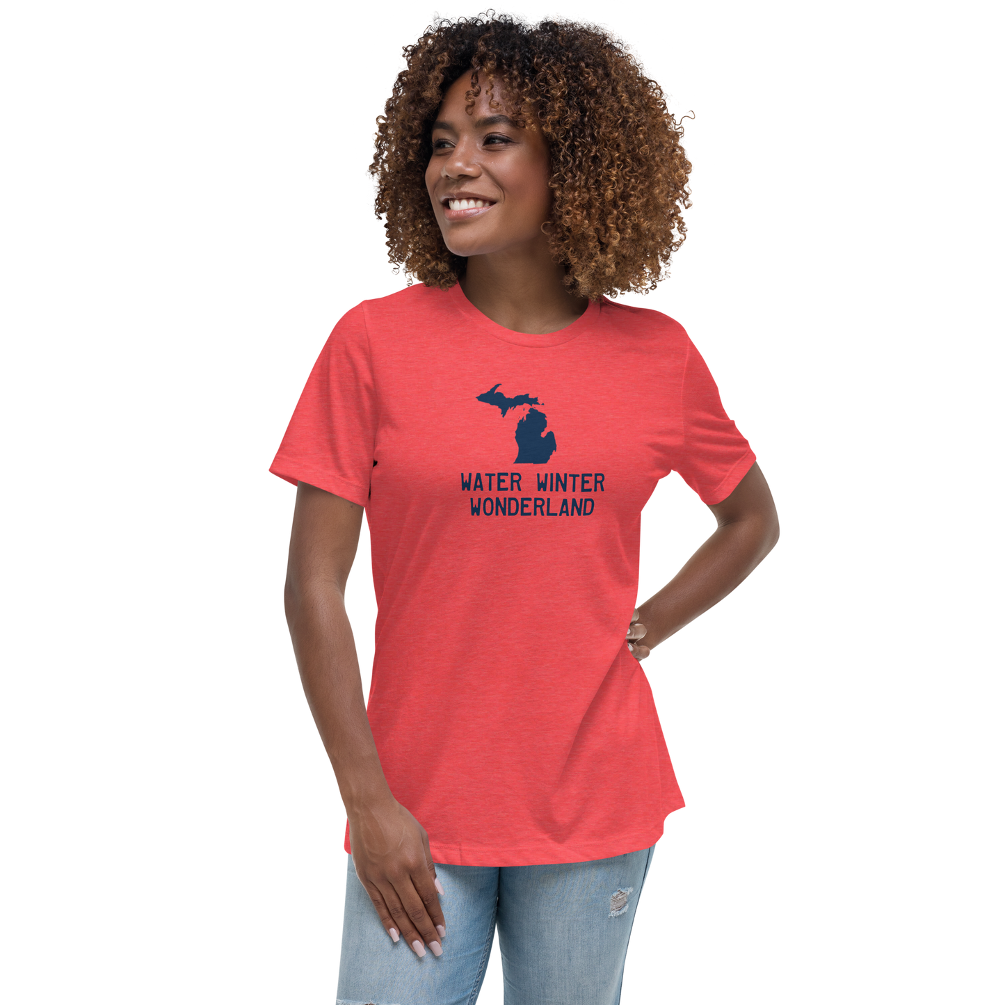 'Winter Water Wonderland' Michigan T-Shirt | Women's Relaxed Fit