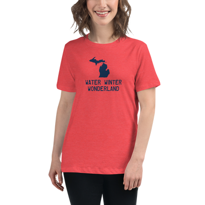 'Winter Water Wonderland' Michigan T-Shirt | Women's Relaxed Fit