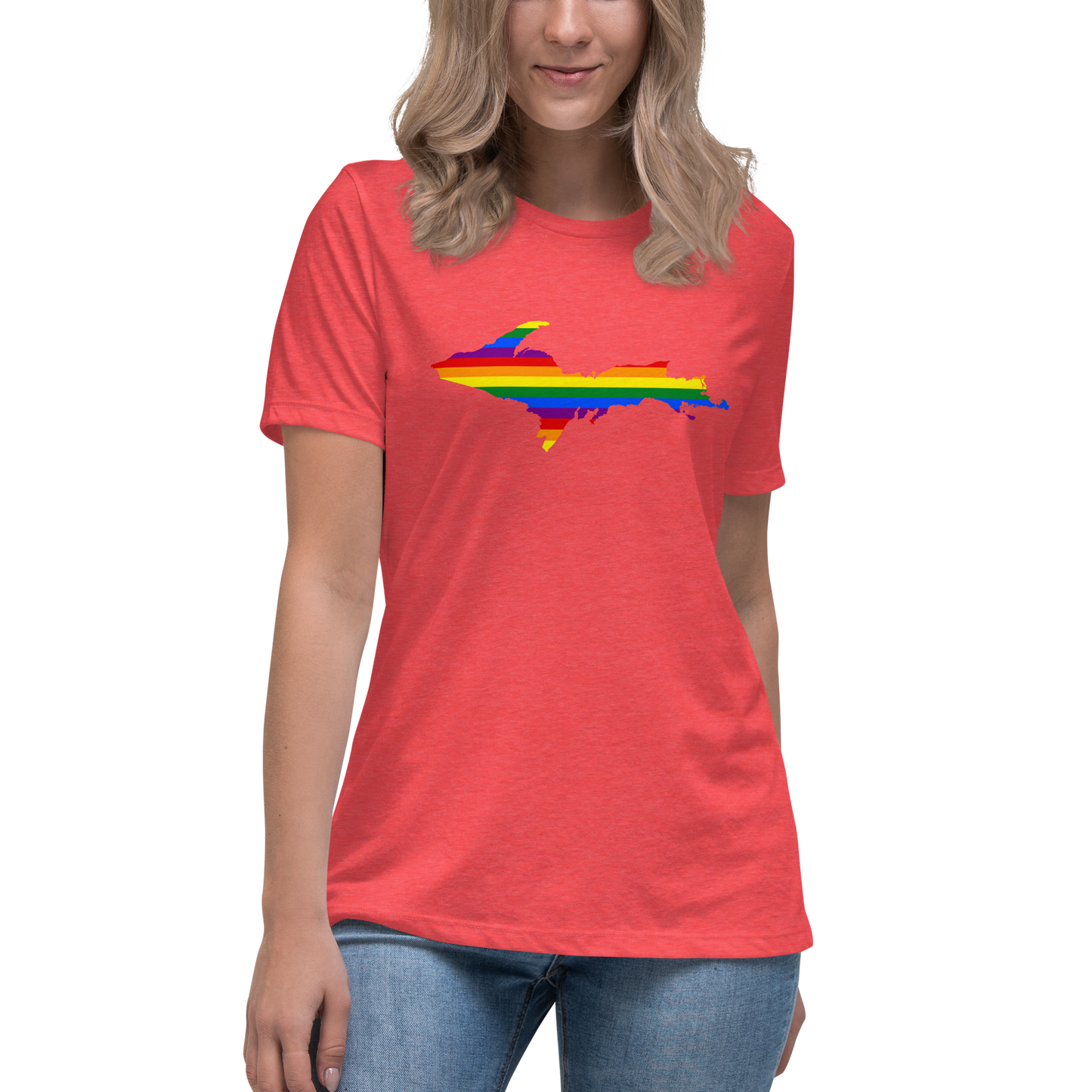 Michigan Upper Peninsula T-Shirt (w/ UP Pride Outline) | Women's Relaxed Fit