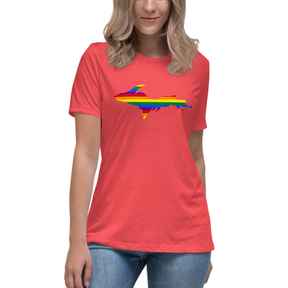 Michigan Upper Peninsula T-Shirt (w/ UP Pride Outline) | Women's Relaxed Fit