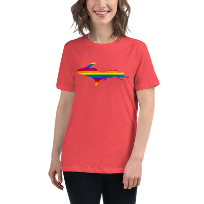 Michigan Upper Peninsula T-Shirt (w/ UP Pride Outline) | Women's Relaxed Fit