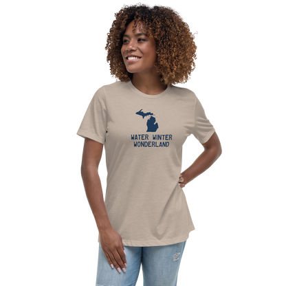 'Winter Water Wonderland' Michigan T-Shirt | Women's Relaxed Fit