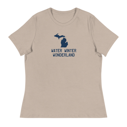 'Winter Water Wonderland' Michigan T-Shirt | Women's Relaxed Fit