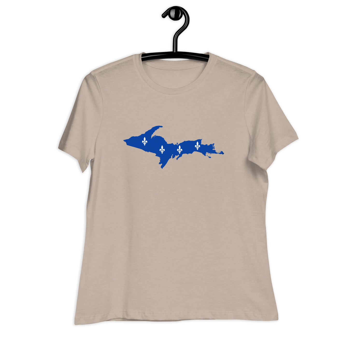 Michigan Upper Peninsula T-Shirt (w/ UP Quebec Flag Outline) | Women's Relaxed Fit