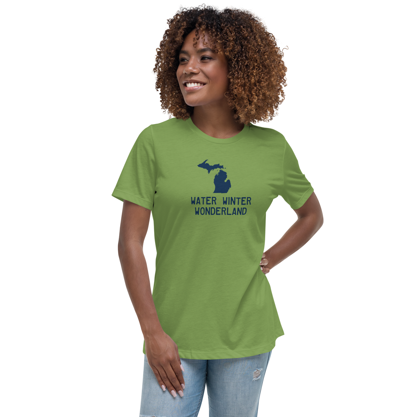 'Winter Water Wonderland' Michigan T-Shirt | Women's Relaxed Fit