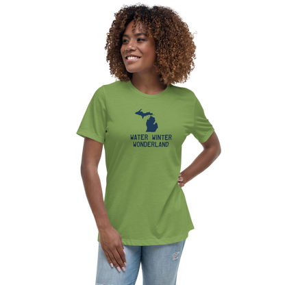 'Winter Water Wonderland' Michigan T-Shirt | Women's Relaxed Fit