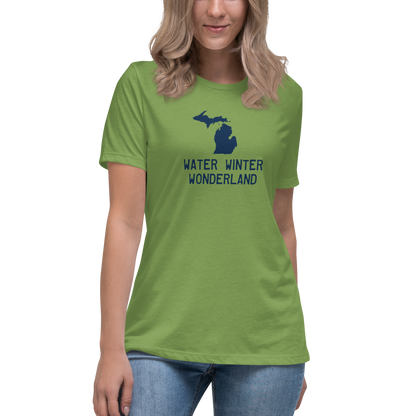 'Winter Water Wonderland' Michigan T-Shirt | Women's Relaxed Fit