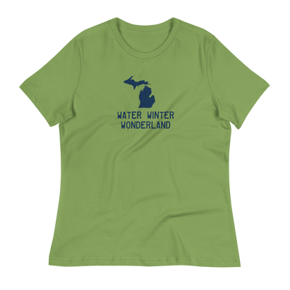 'Winter Water Wonderland' Michigan T-Shirt | Women's Relaxed Fit