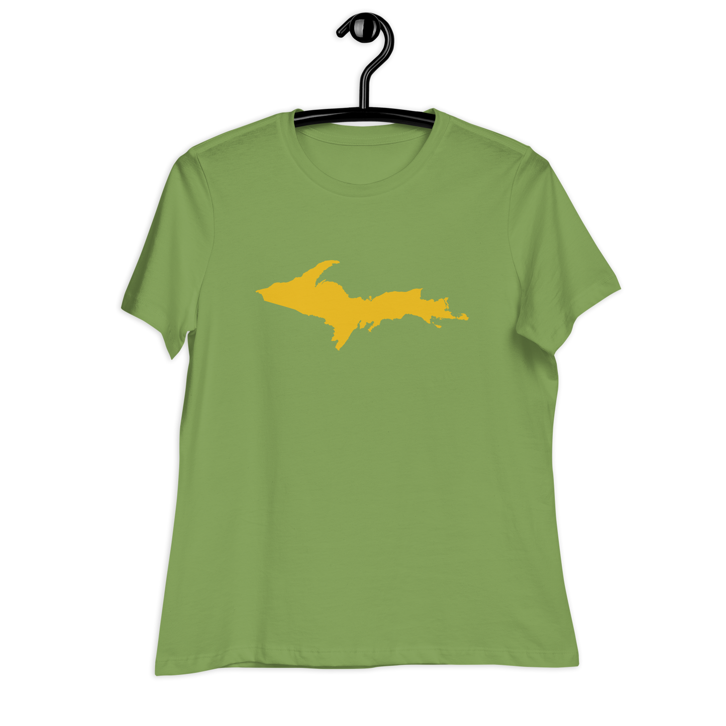 Michigan Upper Peninsula T-Shirt (w/ Gold UP Outline) | Women's Relaxed Fit