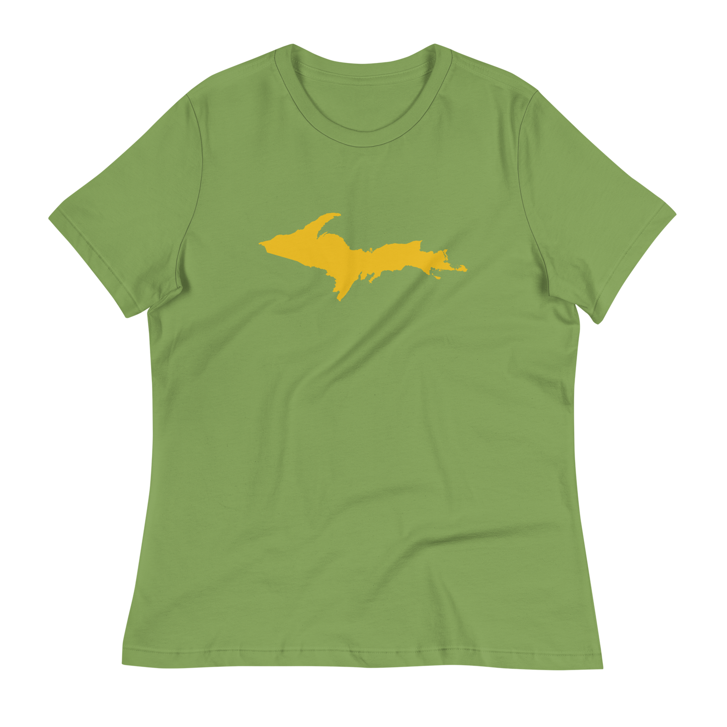 Michigan Upper Peninsula T-Shirt (w/ Gold UP Outline) | Women's Relaxed Fit