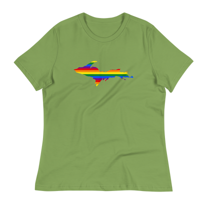 Michigan Upper Peninsula T-Shirt (w/ UP Pride Outline) | Women's Relaxed Fit