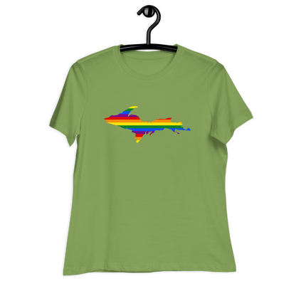 Michigan Upper Peninsula T-Shirt (w/ UP Pride Outline) | Women's Relaxed Fit