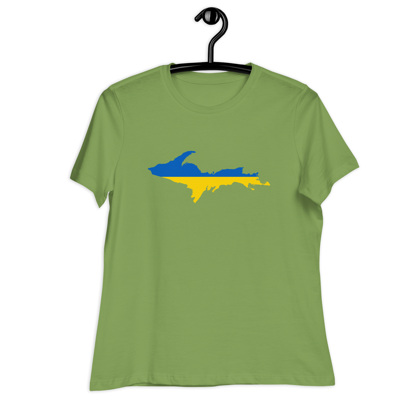 Michigan Upper Peninsula T-Shirt (w/ UP Ukraine Flag Outline) | Women's Relaxed Fit