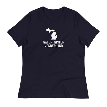 'Winter Water Wonderland' Michigan T-Shirt | Women's Relaxed Fit