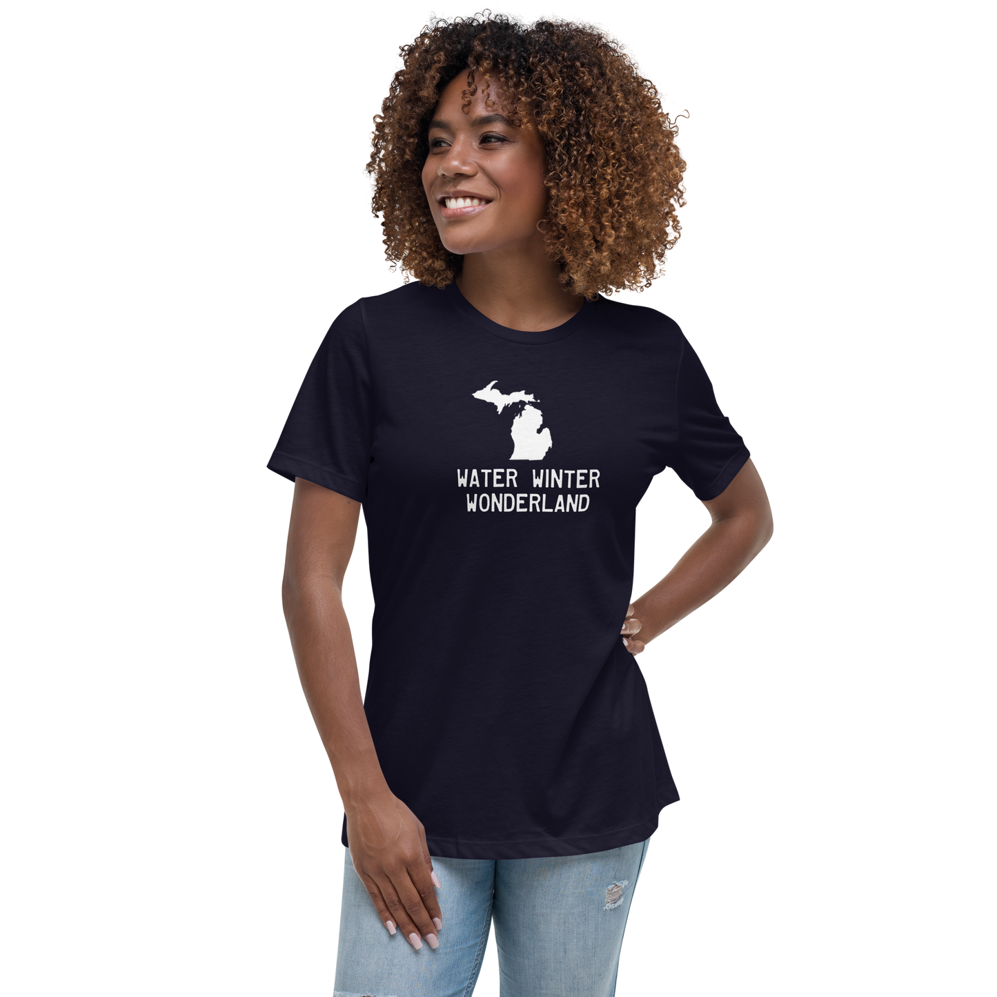 'Winter Water Wonderland' Michigan T-Shirt | Women's Relaxed Fit