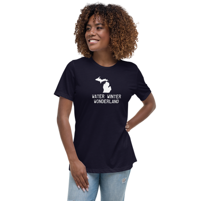 'Winter Water Wonderland' Michigan T-Shirt | Women's Relaxed Fit