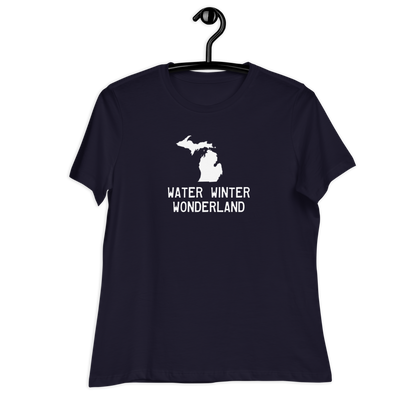 'Winter Water Wonderland' Michigan T-Shirt | Women's Relaxed Fit