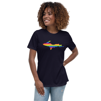 Michigan Upper Peninsula T-Shirt (w/ UP Pride Outline) | Women's Relaxed Fit